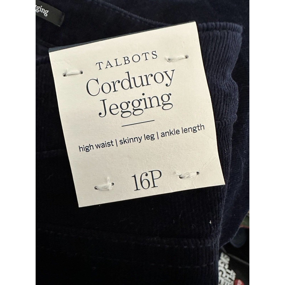 NWOT Talbots Corduroy High-Waist Jegging Ankle Length Skinny Leg Pants Size 16 P - Picture 5 of 6